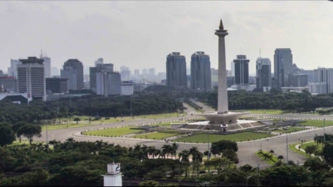 Monumen Nasional (Monas) di pusat Kota Jakarta