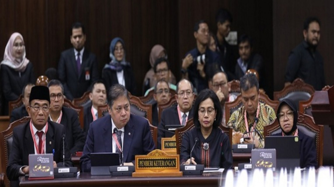Empat Menteri Kabinet Jokowi hadir di Sidang MK
