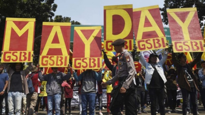Peringatan Hari Buruh atau May Day di Indonesia