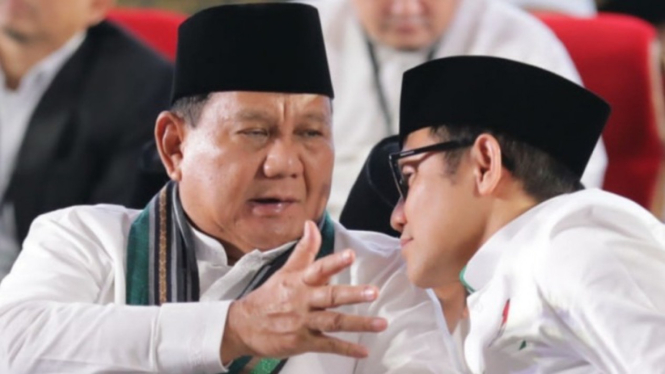 Prabowo Subianto dengan Muhaimin Iskandar