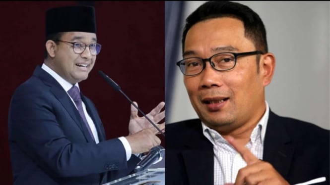 Anies Baswedan (kiri), Ridwan Kamil (kanan)