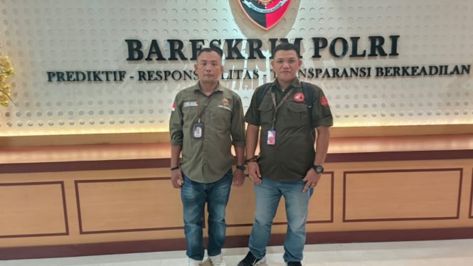 Ketua LSM Tri Nusa Bekasi Raya Datangi Bareskrim