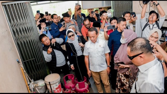 Menteri Bahlil Sidak Gas Melon ke Pangkalan di Riau