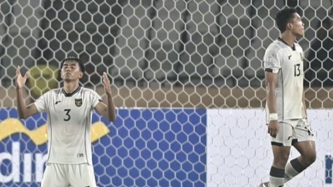 Pemain Timnas U-23 saat melawan Timnas U-23 Filipina.