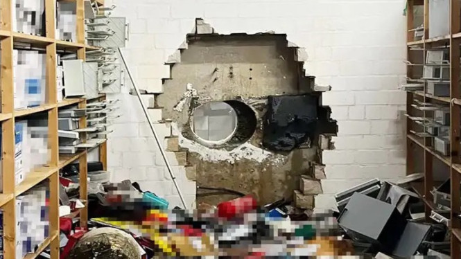 Lokasi perampokan yang dibagikan kepolisian Jerman