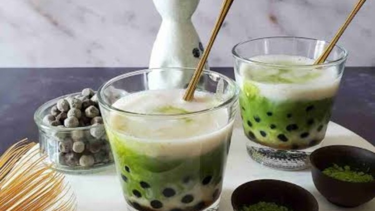 Brown sugar matcha boba