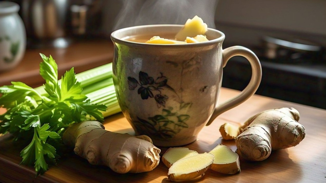 minuman herbal jahe seledri