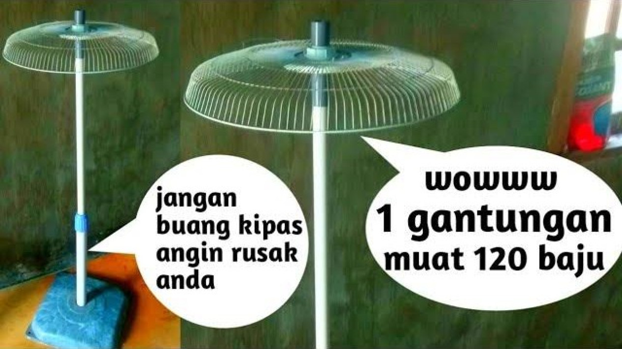 Cara Membuat Jemuran Baju dari Kipas Bekas