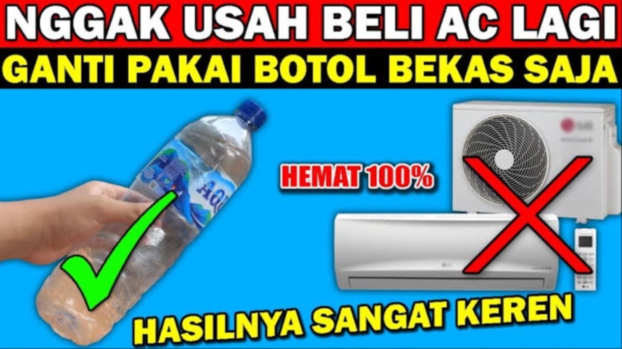 Cara Mudah Buat Pendingin Ruangan dari Botol Bekas