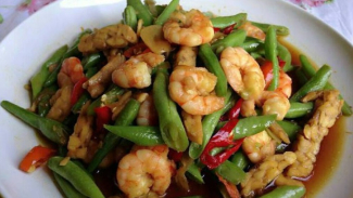 tumis tempe buncis udang tumis tempe buncis udang