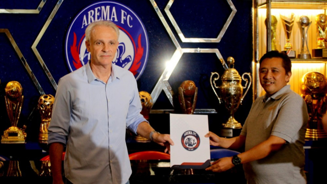 Pelatih Arema FC, Joel Cornelli.