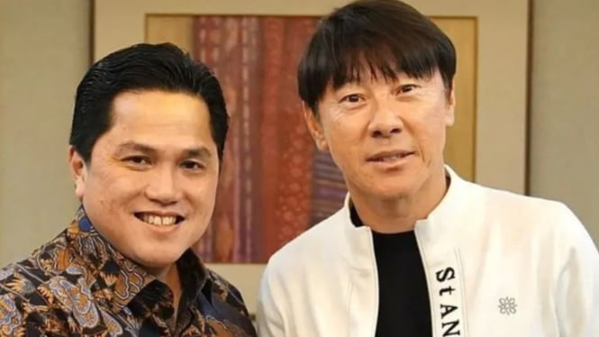 Erick Thohir dan Shin Tae-yong