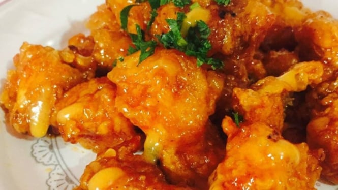 ayam krispi saus asam manis
