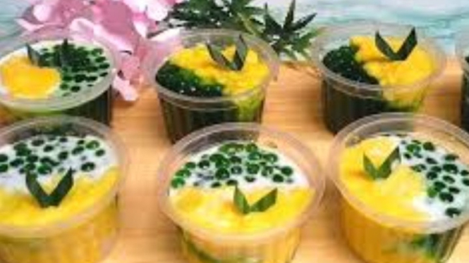 Bubur jagung mutiara pandan