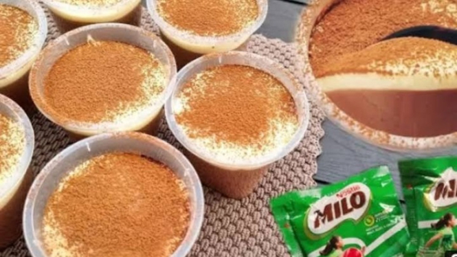 Puding Milo cheese
