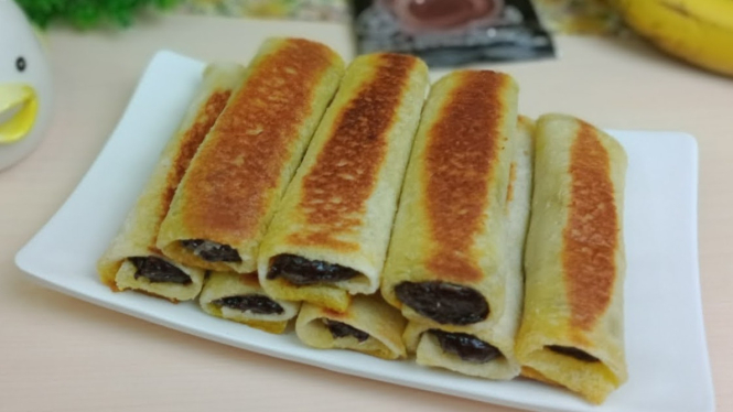 roti tawar pisang cokelat