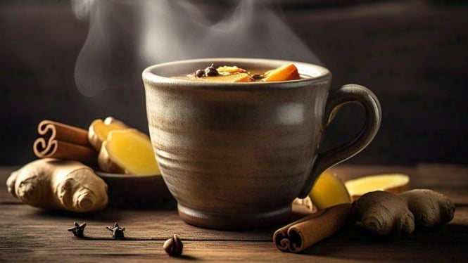 minuman herbal jahe, cengkeh, kayu manis