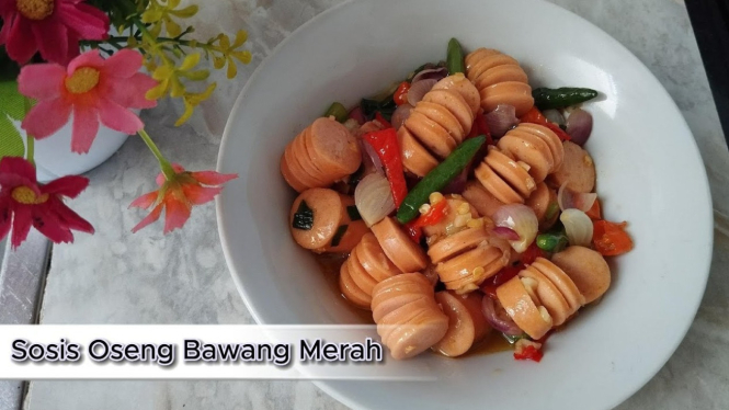 sosis oseng bawang merah