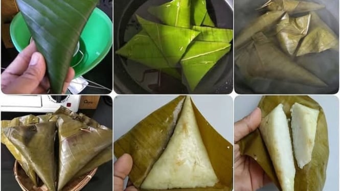 Jualan lontong segitiga