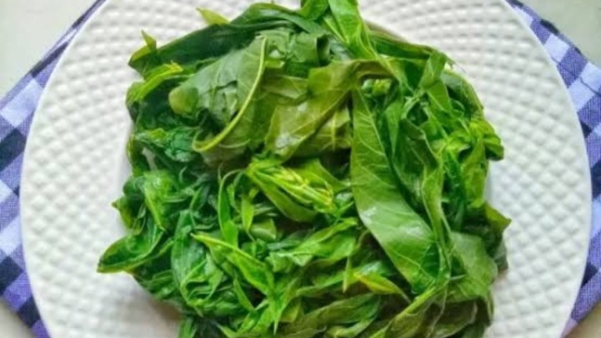 Daun singkong rebus
