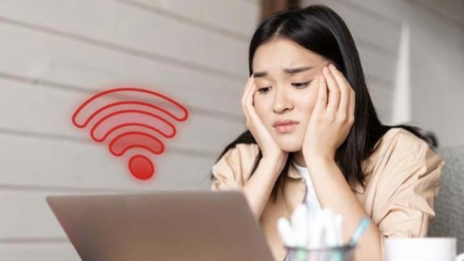 Ilustrasi wifi lemot