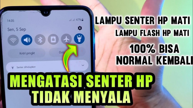 Cara mengatasi senter hp tidak menyala