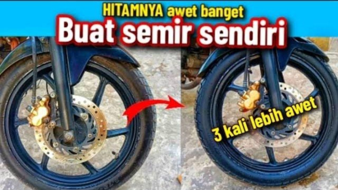 Trik Ampuh Bikin Ban Motor Kusam jadi Mengkilap