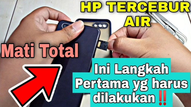 cara mengatasi  hp tercebur air