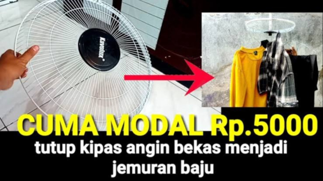 Trik Sulap Kipas Angin Bekas Jadi Jemuran Praktis