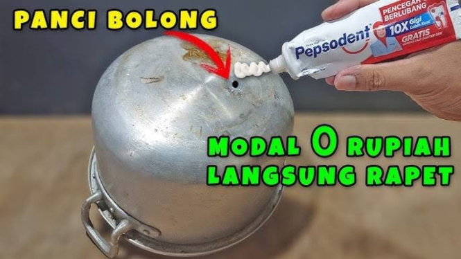 Trik Menambal Panci Bocor