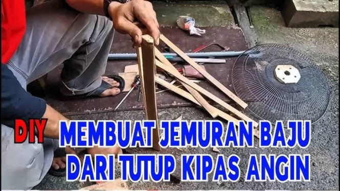 Cara Sederhana Buat Jemuran dari Tutup Kipas Bekas