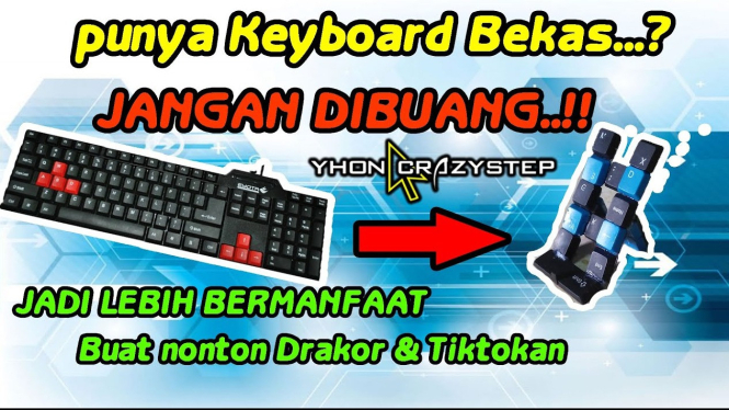 Tips memanfatkan keyboard bekas menjadi stand hp