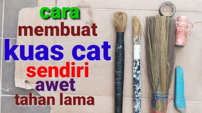 cara membuat kuas cat sendiri