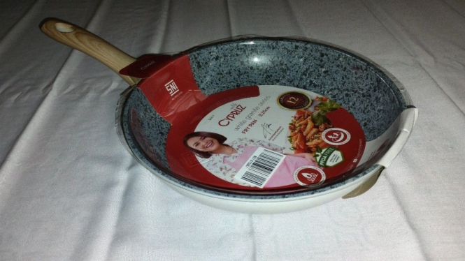 Rekomendasi Teflon Anti Lengket Cypruz White Granite Fry Pan