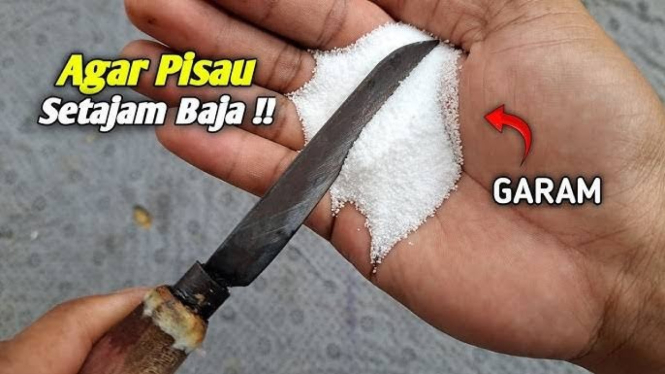 Trik Pisau Tumpul Kembali Tajam dengan Garam Dapur