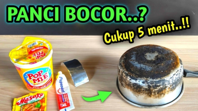 Tips panci bocor dengan bungkus pop mie