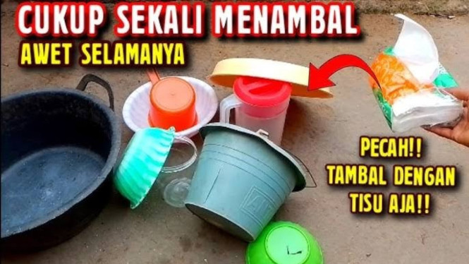 Cara Tambal Ember Bocor dengan Tisu