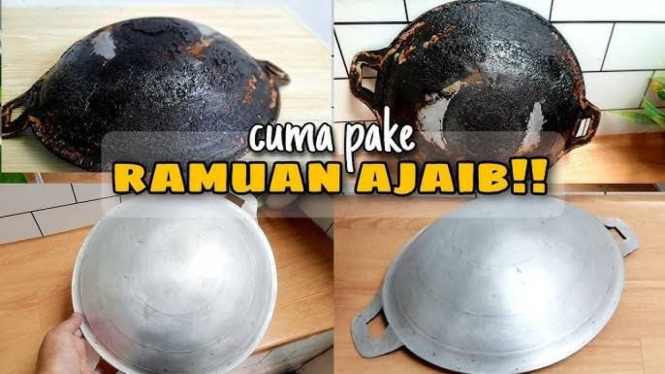 Trik Ubah Wajan Gosong Jadi Kinclong