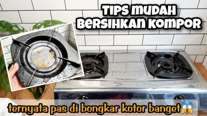 Membersihkan Kompor Berminyak