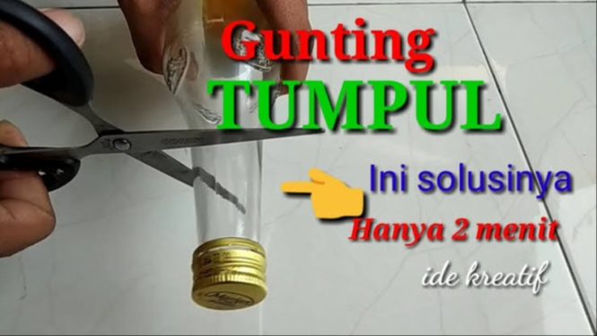 Cara Mudah Atasi Gunting Tumpul Pakai Botol Bekas