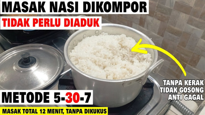 Tips Memasan Nasi di Kompor Tanpa Lengket