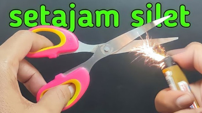 Trik Ajaib Korek Api Bekas Bikin Gunting Rumah Tajam Lagi