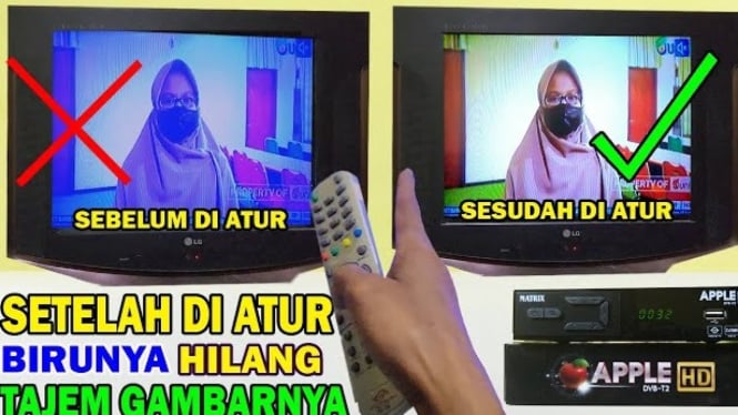 Cara Mudah Mengatasi TV Tabung Berwarna Biru