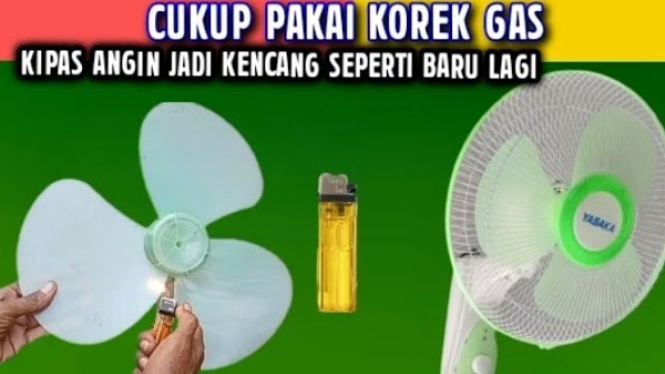 Trik Mengatasi Kipas Angin Lemah dengan Korek Api
