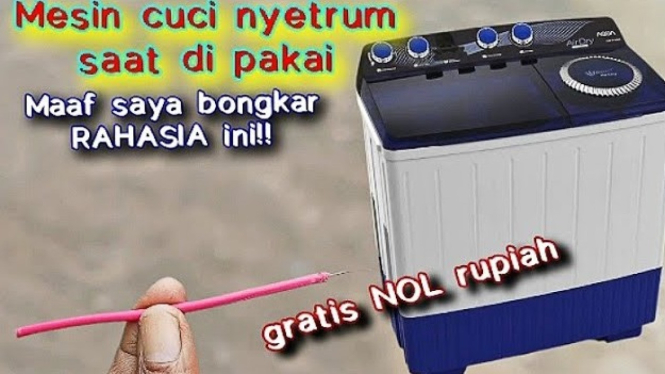 Mengatasi mesin cuci nyetrum