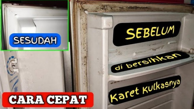 Cara Membersihkan Karet Kulkas
