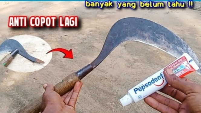 Ide kreatif memasang gagang arit