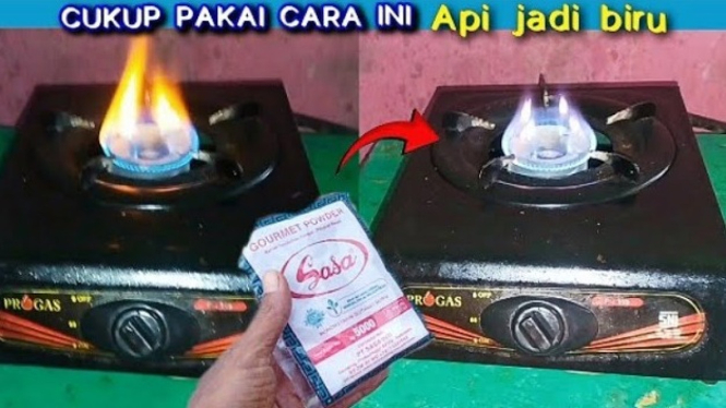 Cara mengubah api kompor gas jadi biru