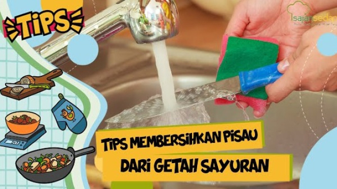 Cara Membersihkan Pisau Lengket Getah Sayuran
