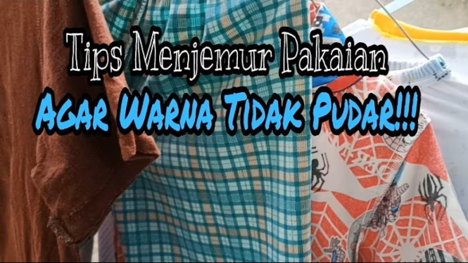 Menjemur pakaian